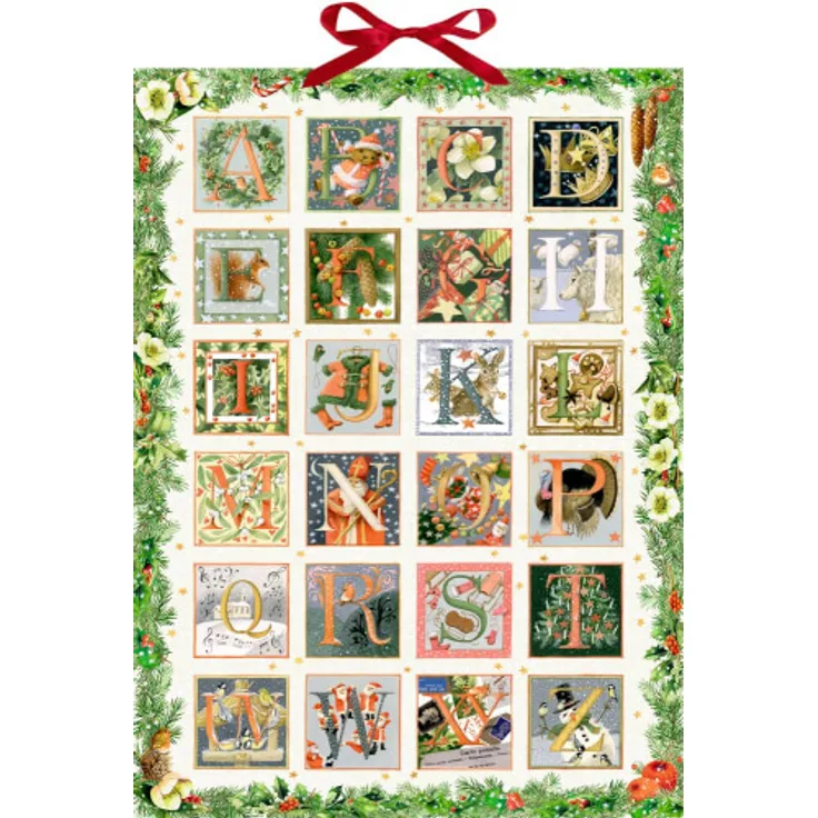 Zauberhaftes Weihnachts-ABC, Wand-Adventskalender (Bastin)