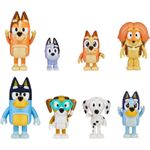 Bluey Blueys 8er-Figurenpack Familie und Freunde: 6,3–7,6 cm große Figuren mit beweglichen Gelenken, 8er-Pack, offizieller Sammelartikel