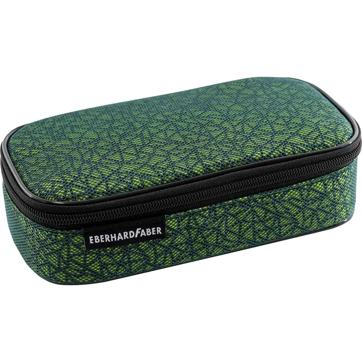 Eberhard Faber 577431 X-Style Pro Jumbo Schlamperbox in Grün-Blau, mit Reißverschluss, Hauptfach, Innenfach und Innenklappe mit Stiftschlaufen und Geodreieck-Halterung, für Vorschule und Schule