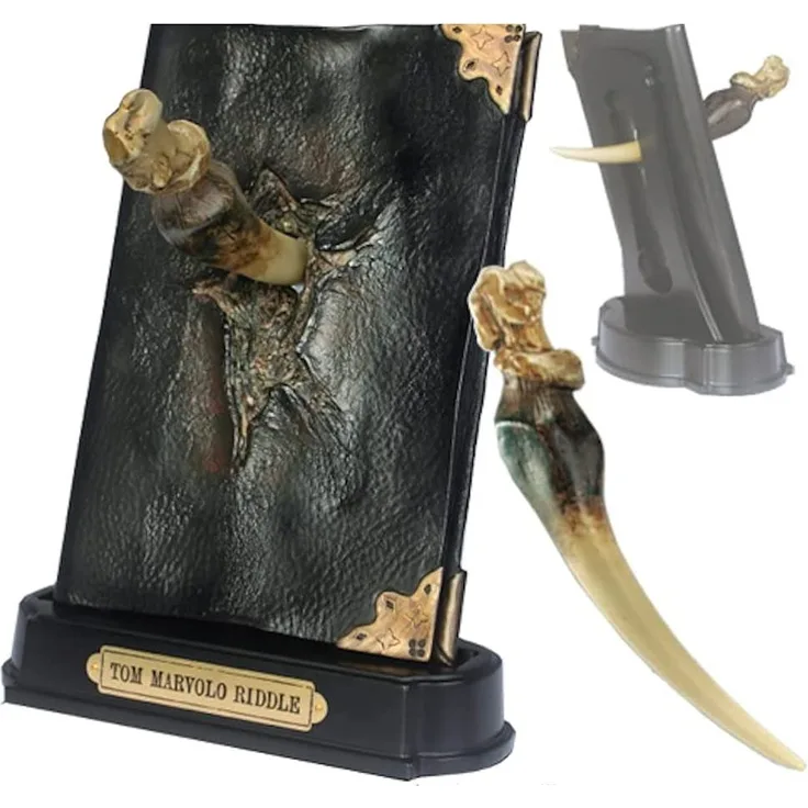 The Noble Collection Basilisk Fang and Tom Riddle Diary Sculpture