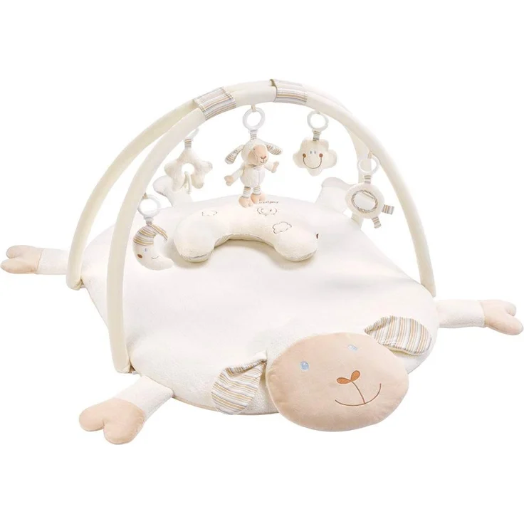 Fehn 154580 3-D-Activity-Decke Schaf / Spielbogen mit 5 abnehmbaren Spielzeugen für Babys Spiel & Spaß von Geburt an / Maße: 90x75cm – Bild 1
