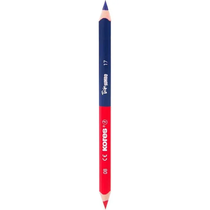 Kores - Buntstift Twin Jumbo, 3-kant, 3 mm, 6 Stück, blau/rot