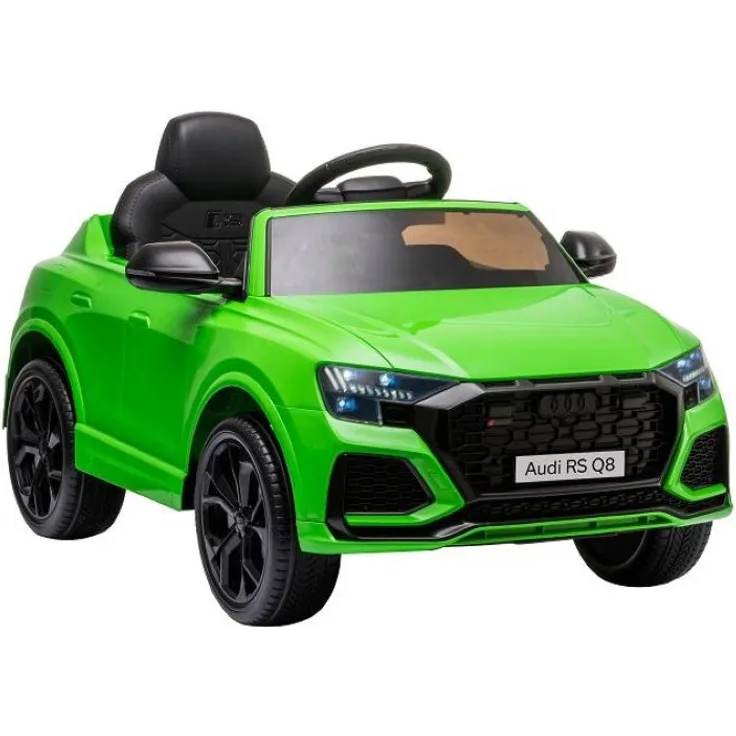 ES-Toys Kinder Elektrofahrzeug Audi RS Q8 lizenziert Kunstledersitz EVA-Reifen grün