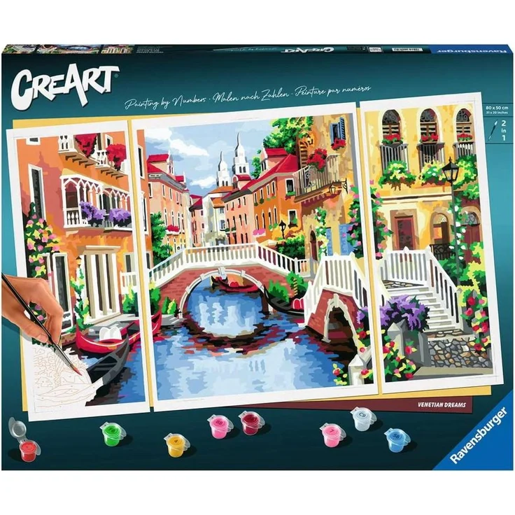 Ravensburger 20135 - CreArt Malen nach Zahlen, Venetian Dreams, Malset – Bild 3