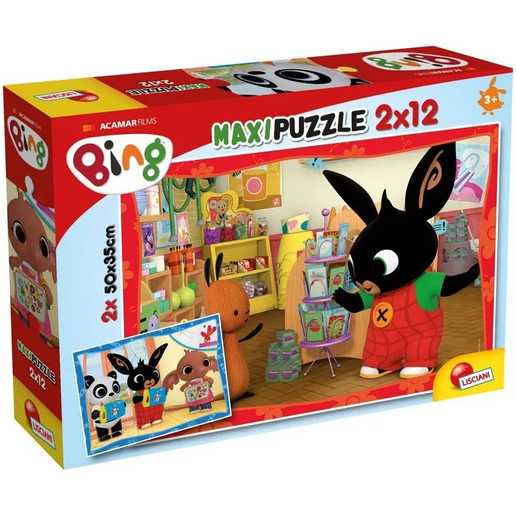 Lisciani 81233 Supermaxi-Puzzle 12, Bing-In der Schule