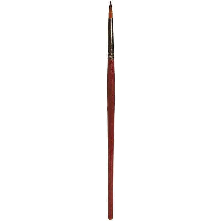 Rundpinsel mit brauner Spitze, synthetisch, Größe 6