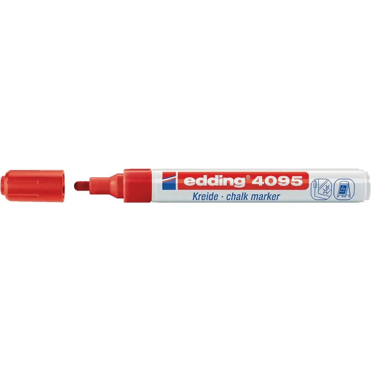 edding Kreidemarker 4095 4-4095002 2-3mm Rundspitze rot – Bild 2
