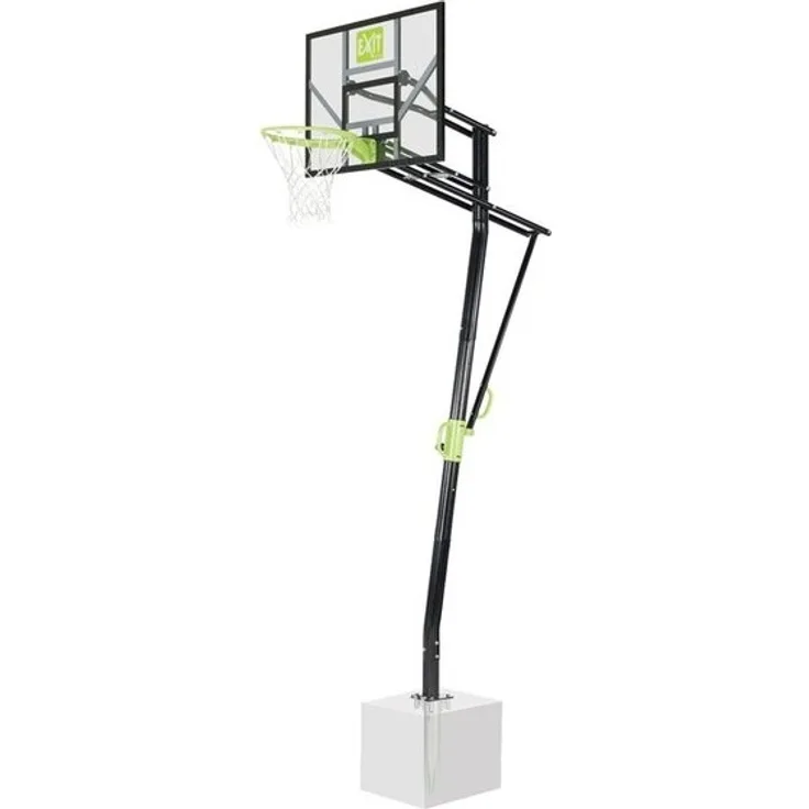 EXIT Basketballkorb Galaxy | Bodenmontage | Schwarz, Weiß, Grün | 163x112 cm
