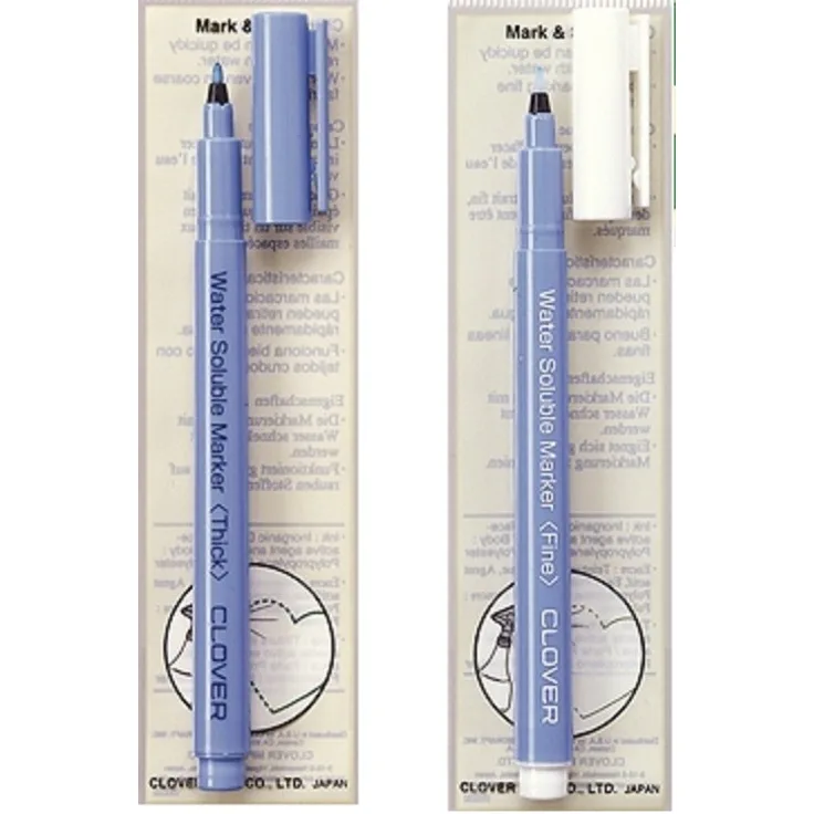 Clover 051X, Marker Fein oder Dick, Vorzeichenstift, Textilmarker, wasserlöslich