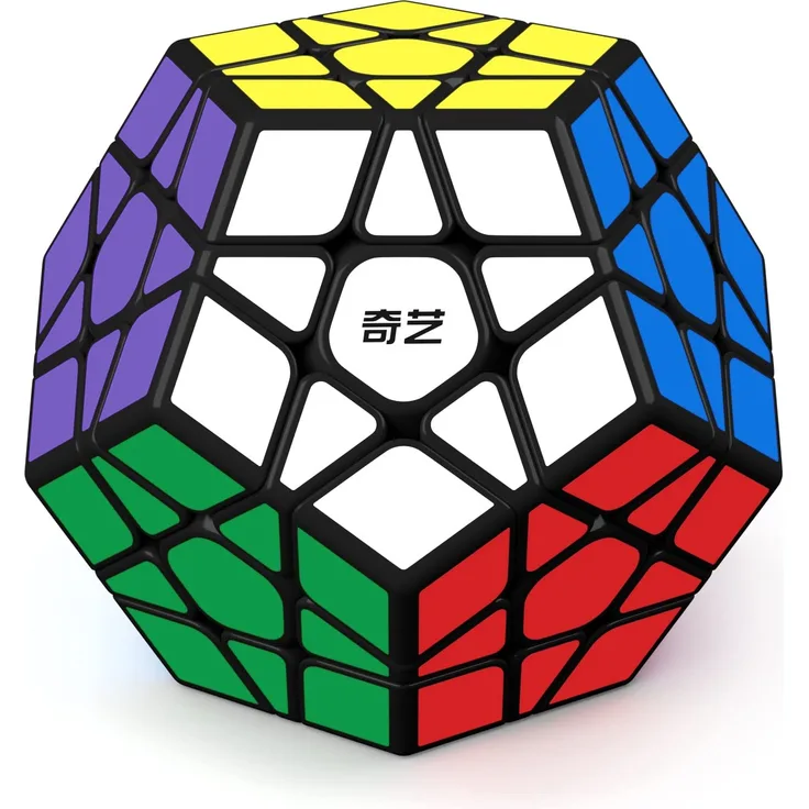ROXENDA Dodekaeder Zauberwürfel, Pentagon Speed Cube - Einfaches Drehen & Glatt Spiel & Lebendige Farben, Aufkleber Cube