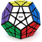 ROXENDA Dodekaeder Zauberwürfel, Pentagon Speed Cube - Einfaches Drehen & Glatt Spiel & Lebendige Farben, Aufkleber Cube