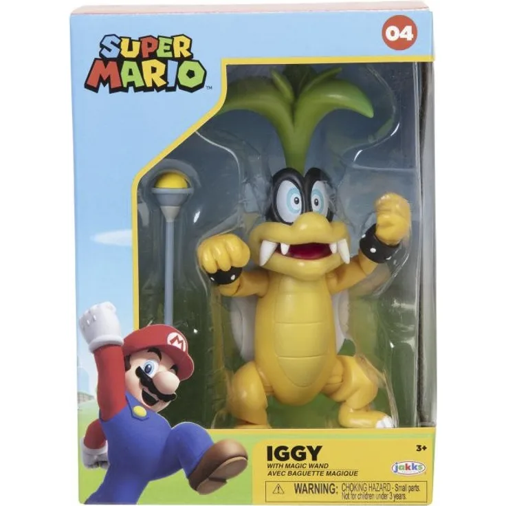 Super Mario - Iggy Koopa 10 cm Figur (Sammlerbox)