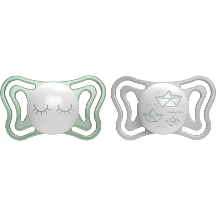 Chicco PhysioForm Light Lumi, heller Schnuller im Dunkeln, Schnuller 16-36 Monate, Sauger aus Silikon, fördert die richtige Entwicklung des Mundes, 2 Stück, neutral - Preisvergleich