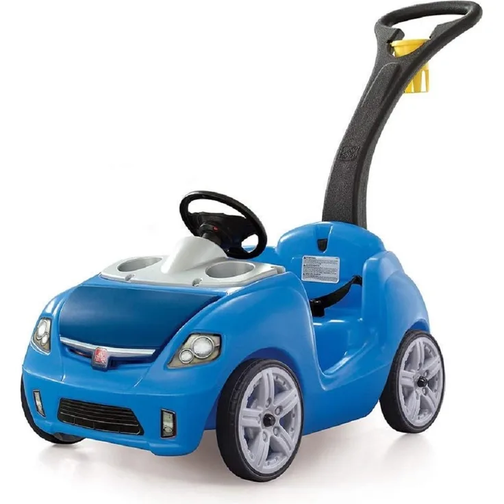 Rutscher mit Schiebestange, rosa oder blau, Babyrutscher