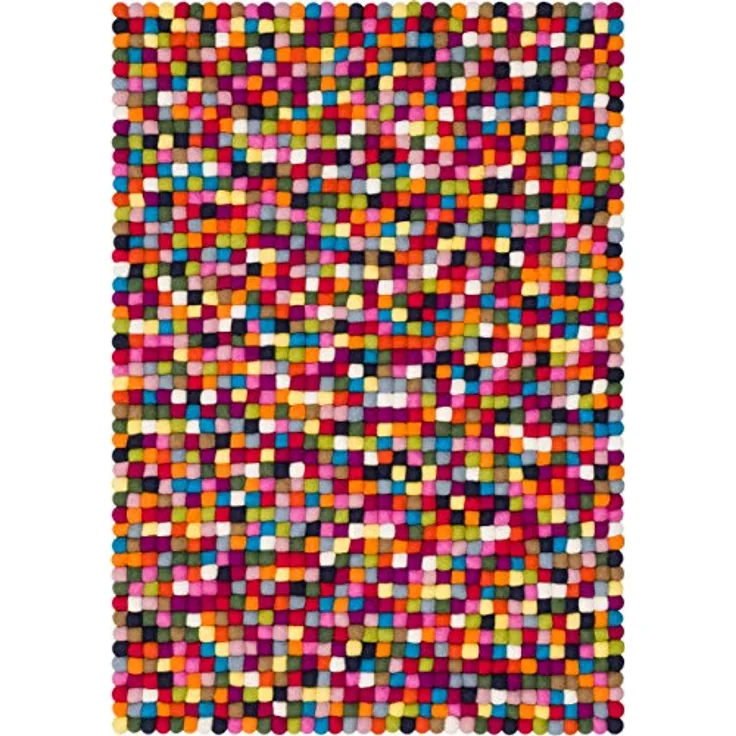 myfelt 'Lotte' Filzkugelteppich 70 x 100 cm