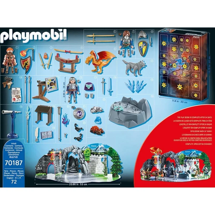 Playmobil 70187 Adventskalender 'Kampf um den magischen Stein', für Kinder von 5-10 Jahren – Bild 2