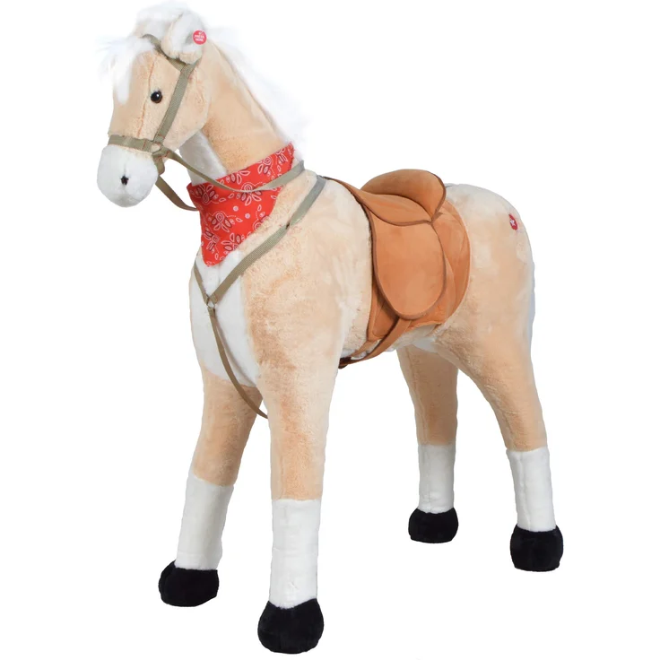 Pink Papaya Plüschpferd XXL 105cm - Sternchen, das riesige Pferd zum Reiten, EIN tolles Stehpferd XXL, bis 100kg, Spielpferd Pferd zum Draufsitzen inkl. Kleiner Bürste - EIN Kindertraum für Mädchen! – Bild 1