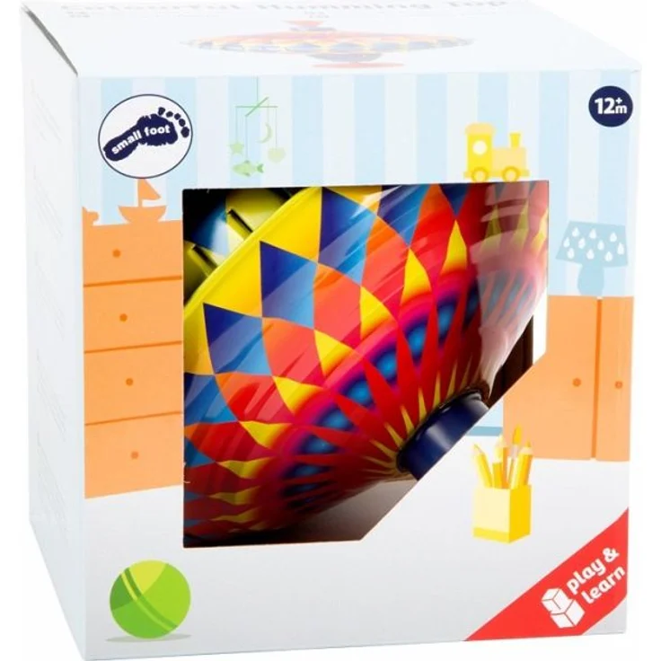 Small foot 10298 - Brummkreisel Kunterbunt, Kreisel, Blechspielzeug, Maße: 23x22cm – Bild 3