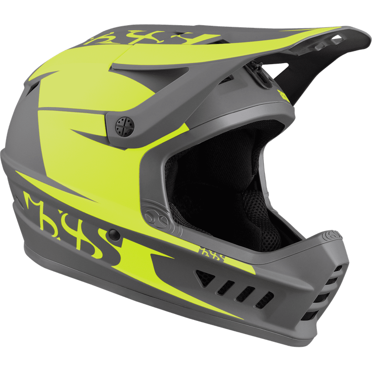 iXS XACT Evo Fullface-Helm - Lime-Graphite 60 - 62 cm