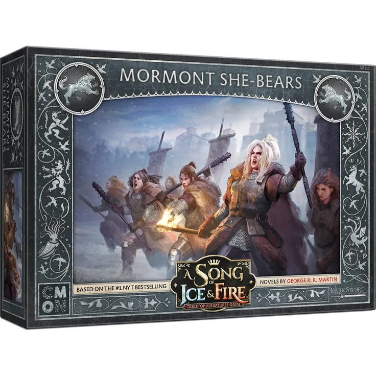 CMON A Song of Ice and Fire Tisch-Miniatur-Spiel – Mormont She-Bears, Miniatur-Kriegsspiel, ab 14 Jahren, 2 oder mehr Spieler, durchschnittliche Spielzeit 45 - 60 Minuten, hergestellt, SIF11