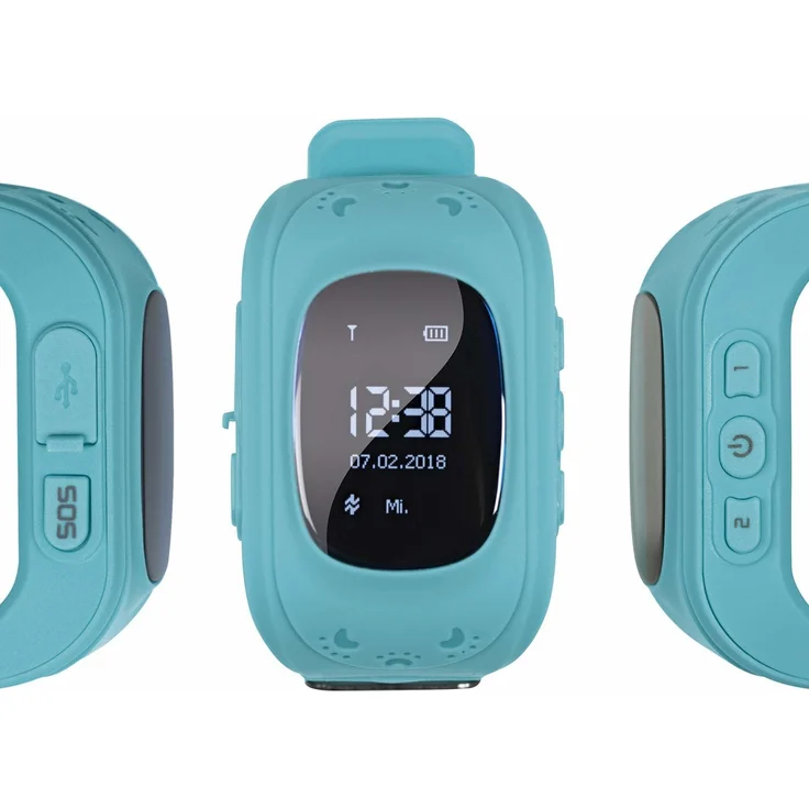 EASYmaxx Kinder Smart Watch Mit GPS Funktion | Smartwatch Für Jungen Und Mädchen Mit GPS, SOS Telefon, Standortlokalisierung, Tracker | Elektrisches Digital Armband Ohne Handy verwendbar (Blau) – Bild 4