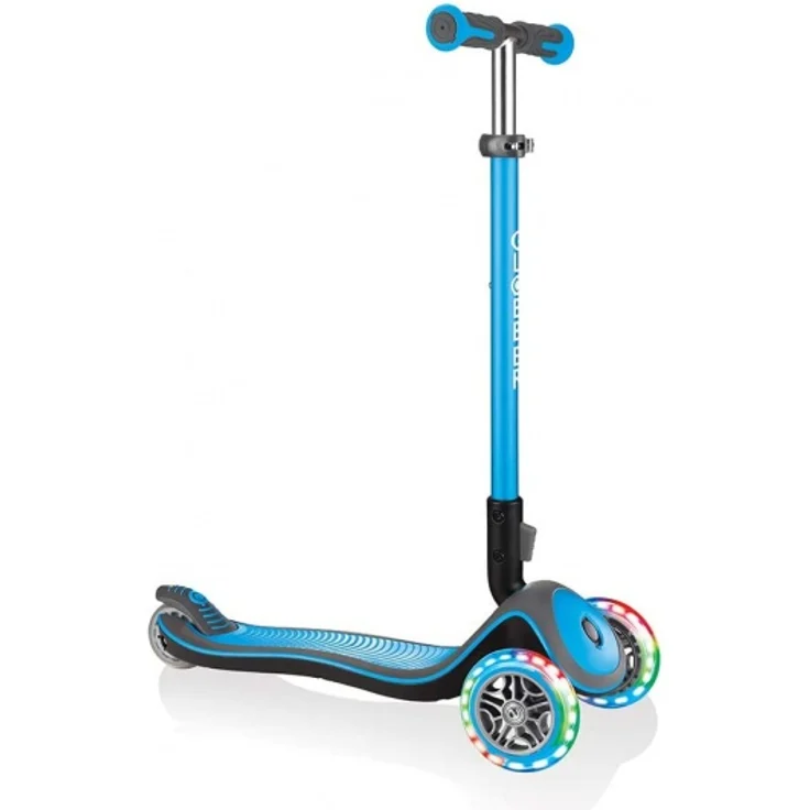 Scooter Globber Elite Lights Deluxe Blau mit Leuchtrollen – Bild 1