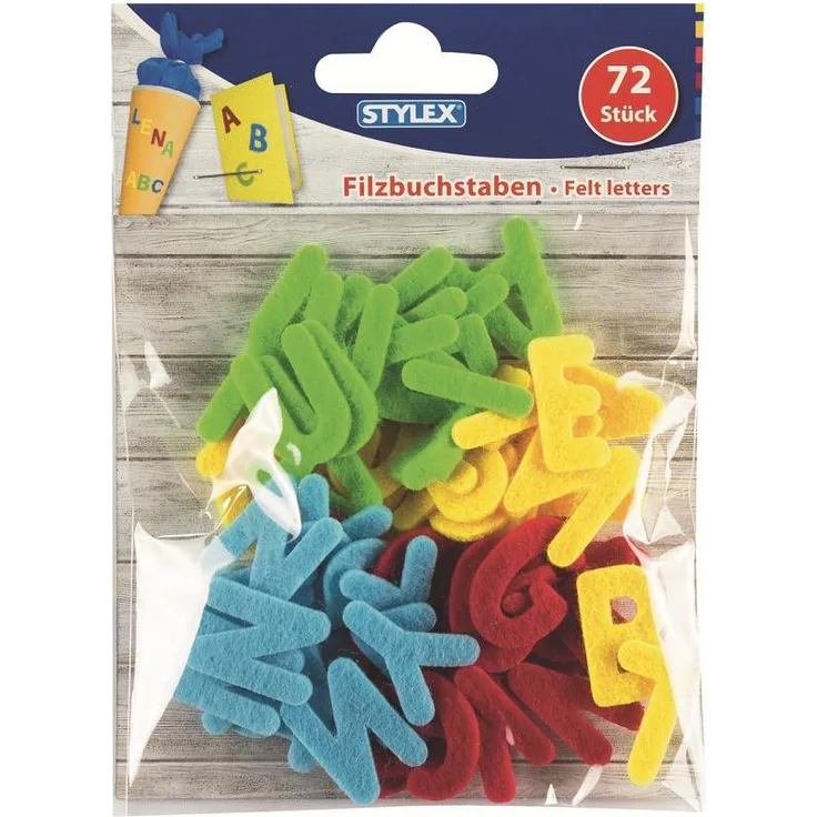 Stylex Filz Buchstaben, 72 Stück Set