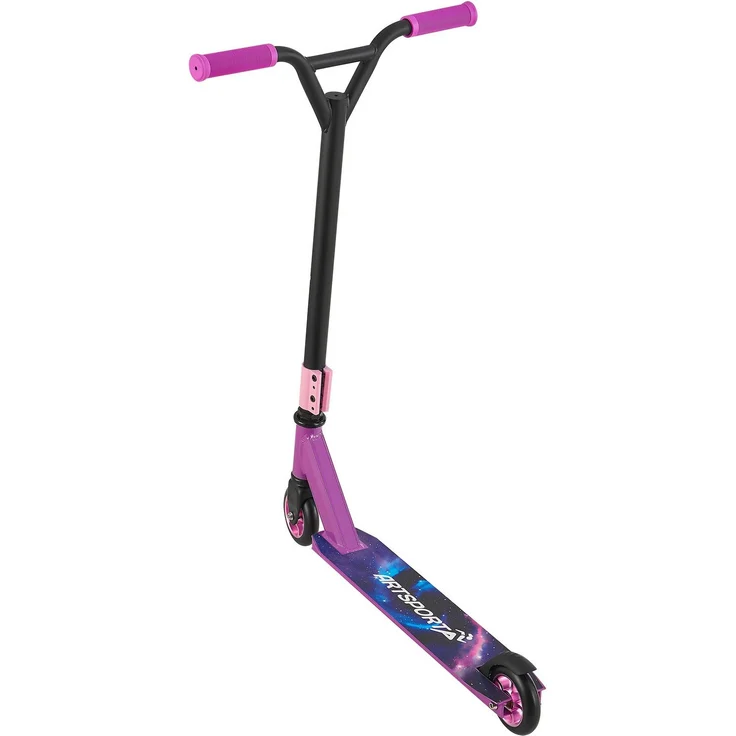ArtSport 24636 'Stunt Scooter Galactic Cruiser', ab 6 Jahren, 360° Lenker, 100 mm Alu Räder, max. belastbar bis 100 kg, lila/schwarz – Bild 3
