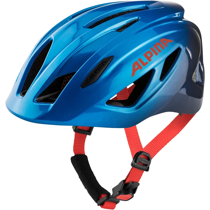 Alpina Kids Pico True Blue Gloss, Größe 50 - 55 cm - Fahrradhelm, Farbe Blau