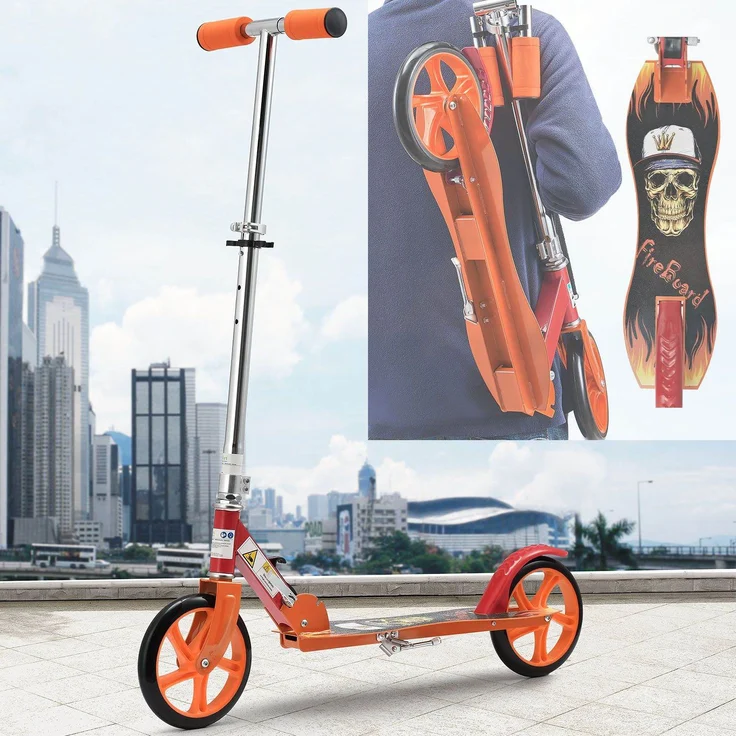 ArtSport 24623 'Cityroller Skaterboy' Scooter, ab 3 Jahren, 3-fach höhenverstellbar bis 106 cm, klappbar, max. belastbar bis 100kg, rot – Bild 9