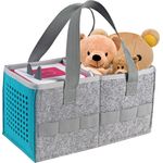 GSenhui Tasche für Toniebox Starterset Kann 30-40 Figuren Aufnehmen, Hohe Kapazität Tragetasche mit Griff für Toniebox , Toniebox Zubehör Filzhandtasche Schutzhülle(Blau).