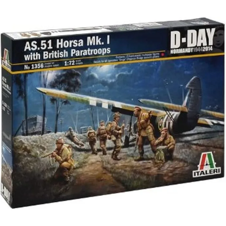 Italeri 510001356 - 1:72 AS. 51 Horsa Mk. I/II und Britische Fallschirm - Preisvergleich