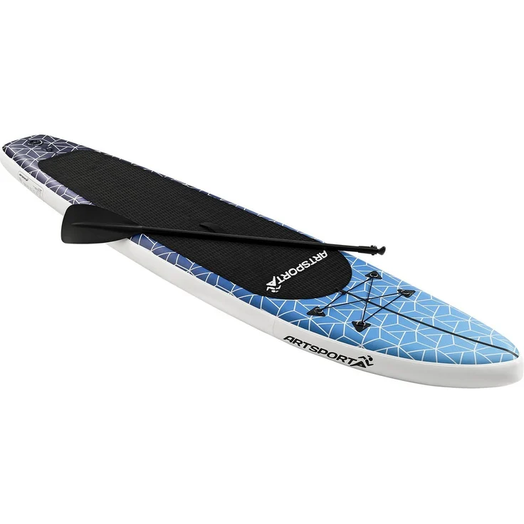 ArtSport Stand Up Paddling Board Deep Ocean – Aufblasbares SUP Board Set mit Pumpe, Paddel, Tasche und Zubehör – Belastbar bis 150 kg - Blau-Weiß - Preisvergleich – Bild 7