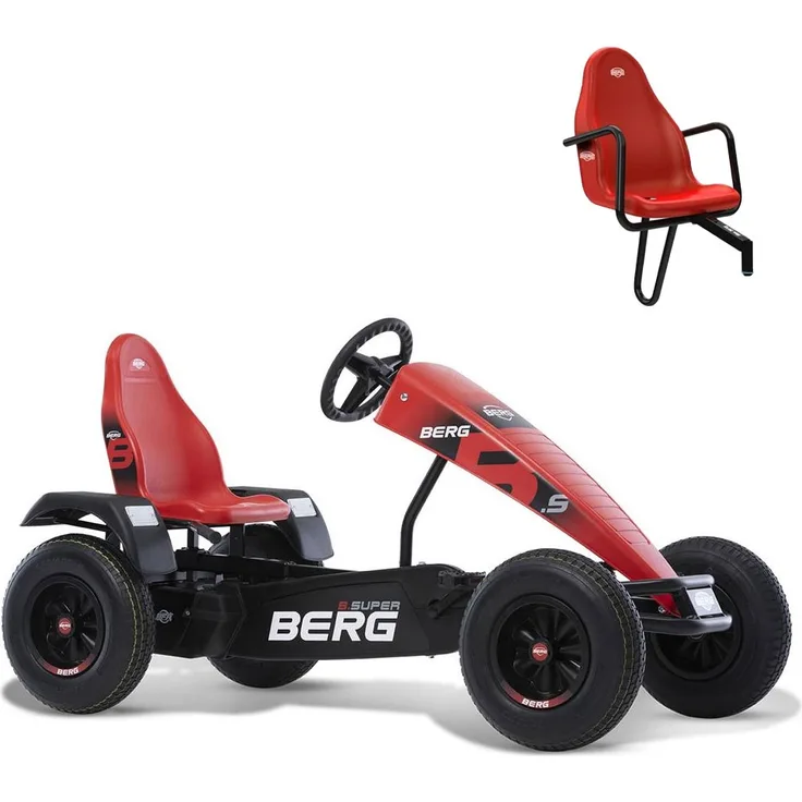 BERG Gokart B. Super Red rot BFR-3 mit Gangschaltung inkl. Soziussitz