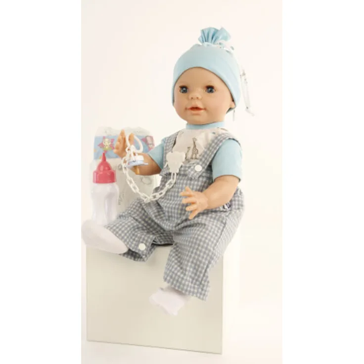 Schildkröt Trink + Näßbaby ''Finn'' 40 cm mit Malhaar und blauen Schlafaugen