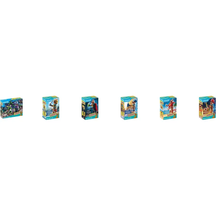 PLAYMOBIL 6er Set: 70361 SCOOBY-DOO! Abenteuer im Geisterhaus + 70716 SCOOBY-DOO! Sammelfigur Samurai + 70715 SCOOBY-DOO! Sammelfigur Vampir + 70714 SCOOBY-DOO! Sammelfigur Polizist + 70713 SCOOBY-DOO! Sammelfigur Rettungsschwimmer + 70712 SCOOBY-DOO! Sa