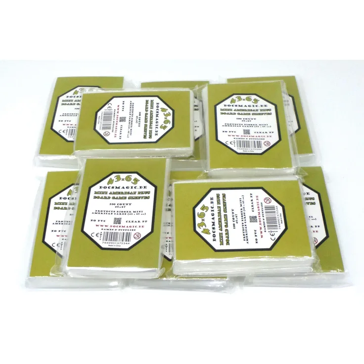 docsmagic. de 10 x 100 Mini American Plus Board Game Sleeves - 45 x 67 - Small US+ - Brettspielhüllen