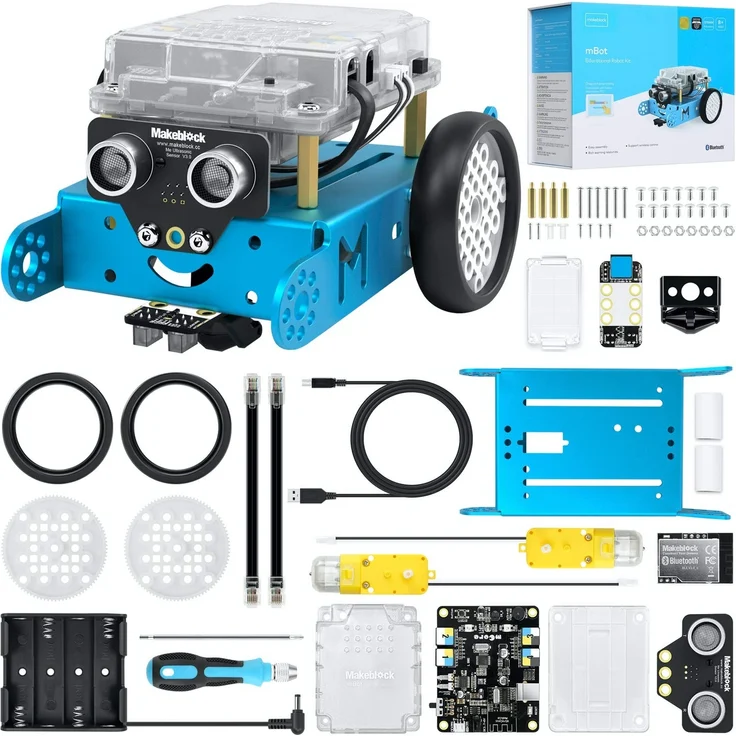 Makeblock mBot Programmierbar Roboter Kinder STEM Spielzeug Geschenke für Kinder Programmierbares Roboticset, Programmieren Lernen mit Scratch/Arduino mit Funktion Erkennen Sie Hindernisse – Bild 1
