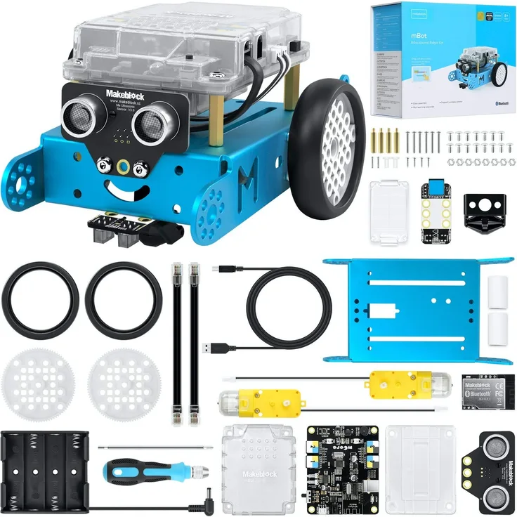 Makeblock mBot Programmierbar Roboter Kinder STEM Spielzeug Geschenke für Kinder Programmierbares Roboticset, Programmieren Lernen mit Scratch/Arduino mit Funktion Erkennen Sie Hindernisse