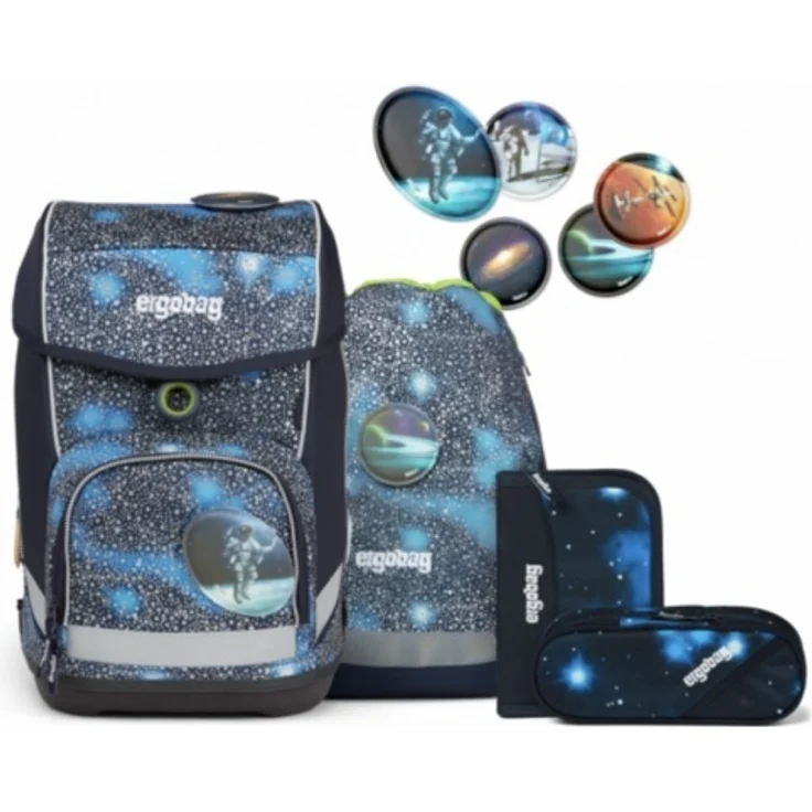 ERGOBAG Schulranzen Set cubo 5-teilig "Bär Anhalter durch die Galaxis" – Bild 2