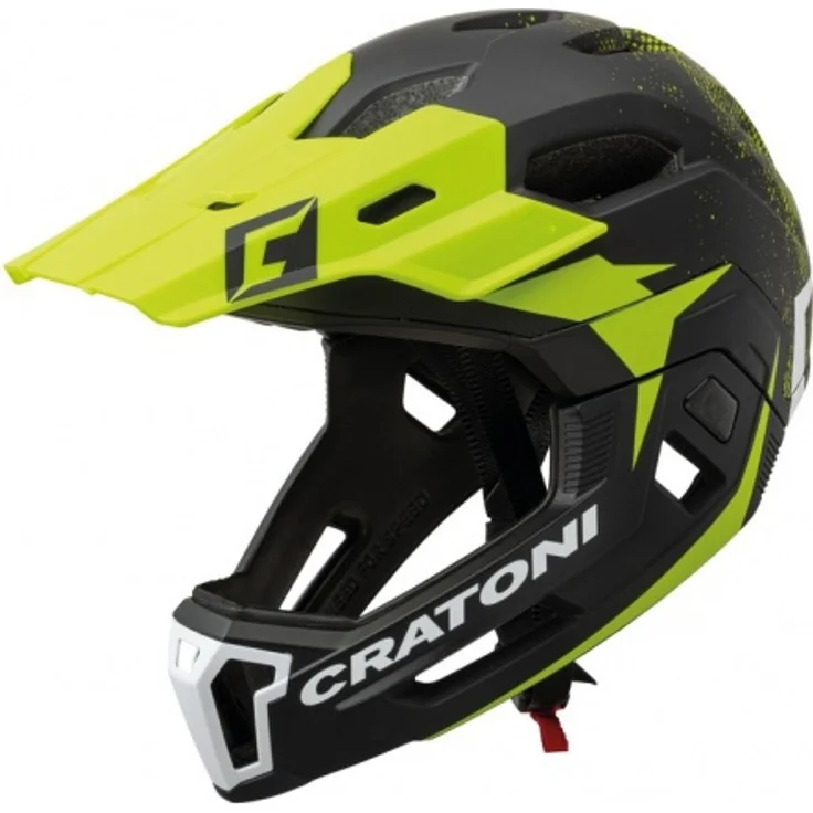 Cratoni Helm C-Maniac 2. 0 MX MTB schwarz/lime matt Gr. L/XL 58-61 cm