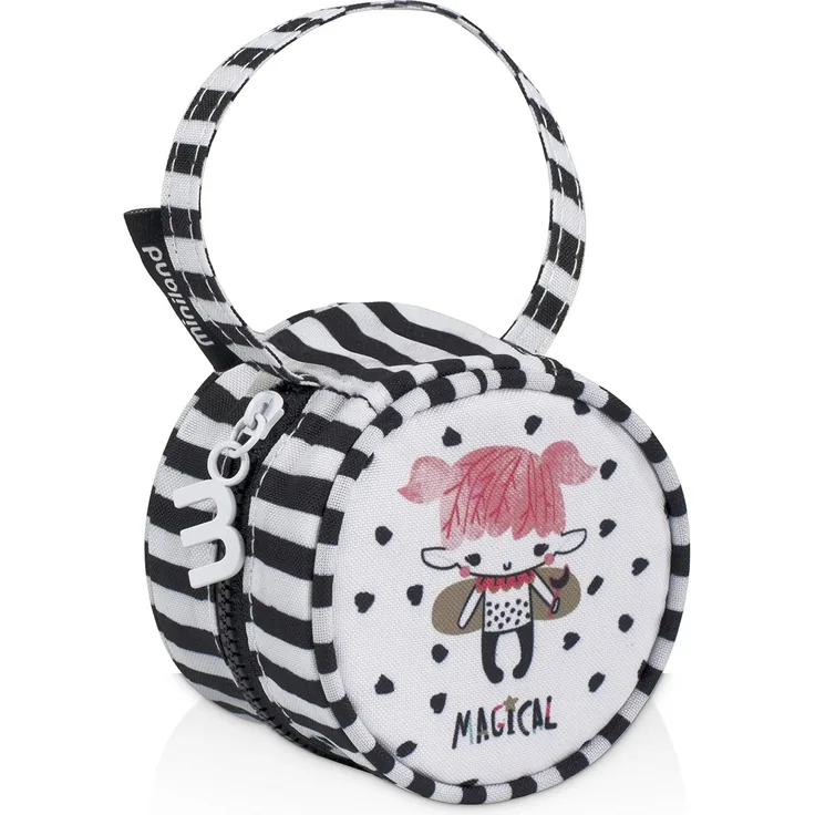 Miniland Pacipocket Magical Schnullerhalter Griff mit Knopfverschluss mehrfarbig