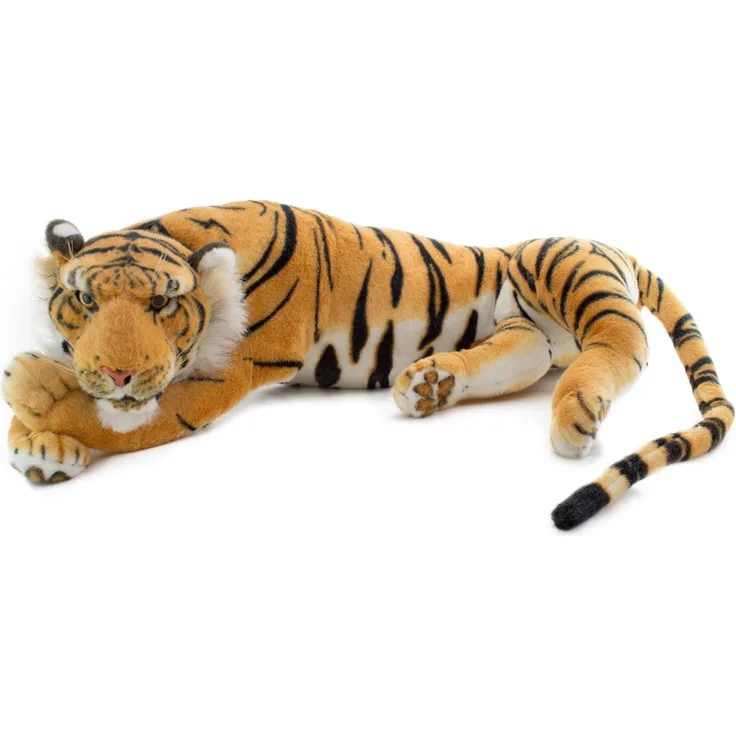 Tiger liegend ruhend braun 60 cm Stofftier Plüschtier