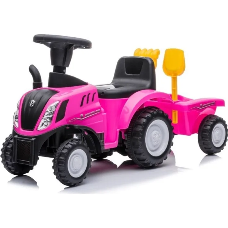 Sun Baby Ride-on tractor and trailer New Holland pink