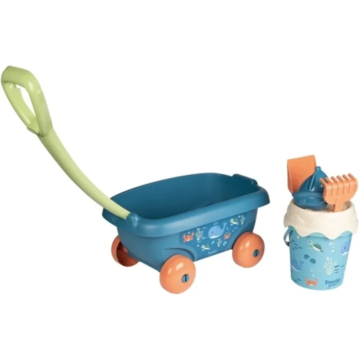 Smoby Smoby Trolley with bucket and accessories for bioplastic sand
