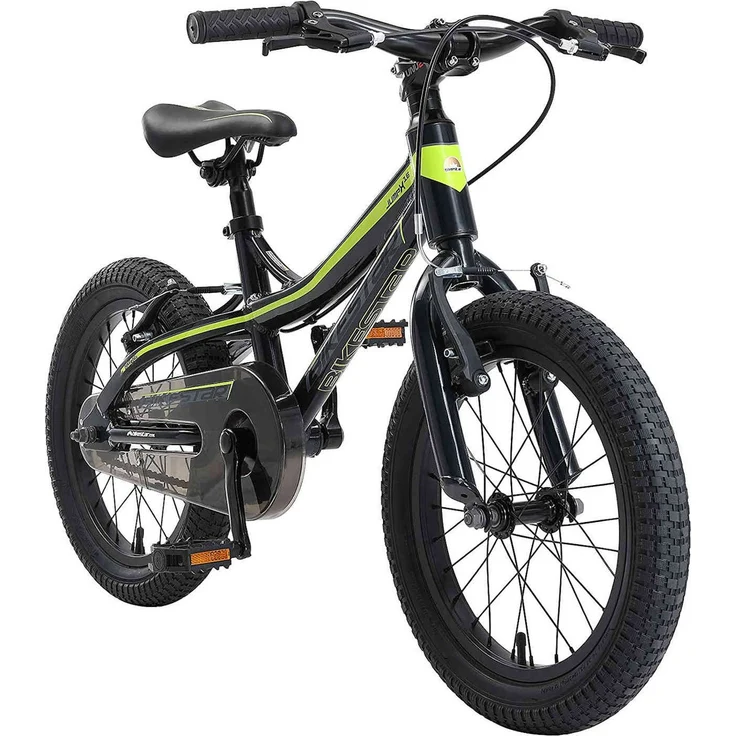 Bikestar Kinderfahrrad Mountainbike 16 Zoll Schwarz / Grün, inkl. V-Bremse - Preisvergleich – Bild 1