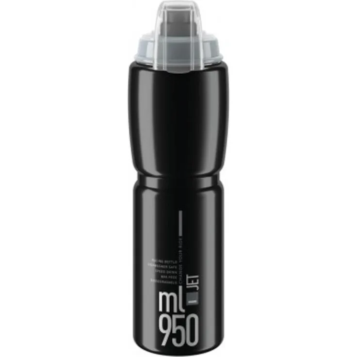 Trinkflasche Elite Jet Plus 950ml, schwarz/grau