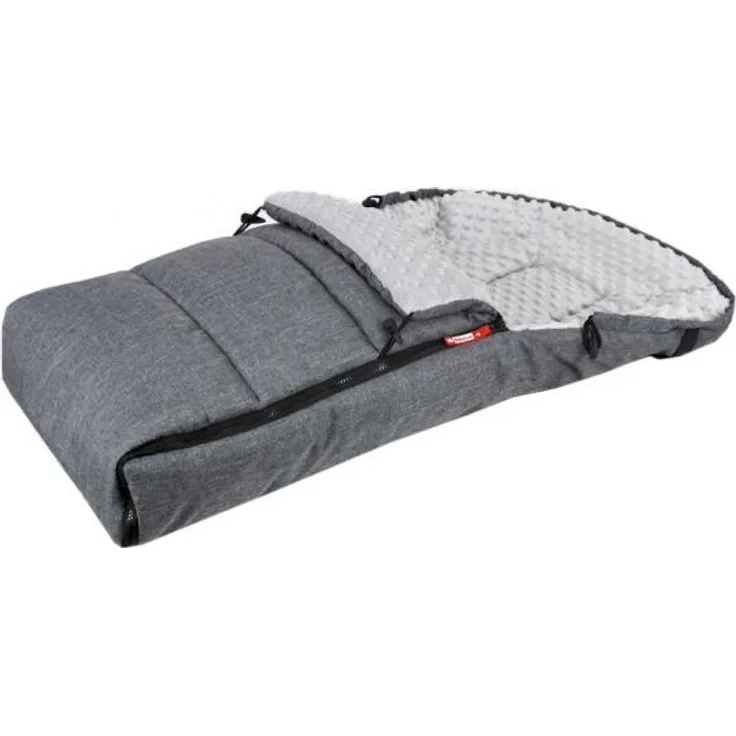 Babylux 'Minky' Fußsack 90cm Grau, universell einsetzar