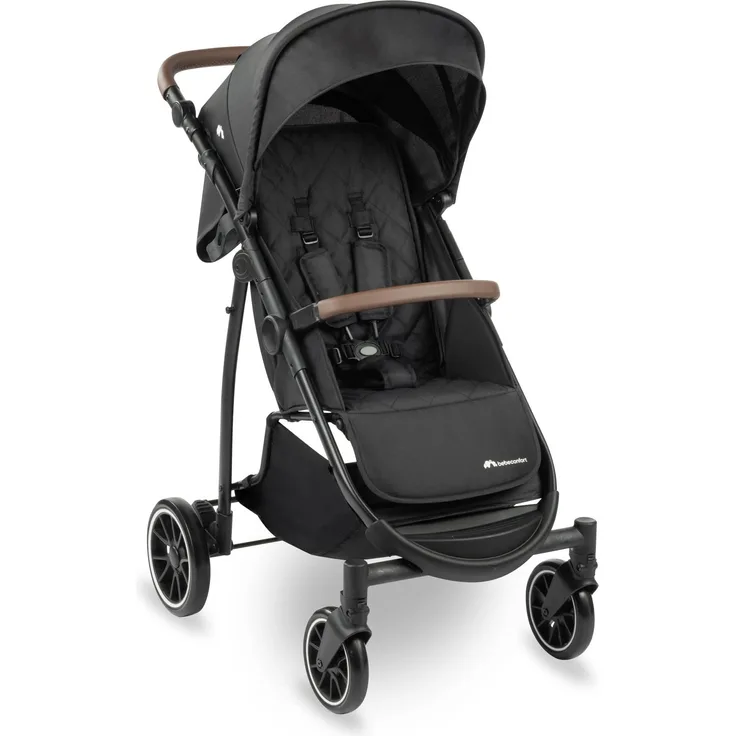Bebeconfort Ingenious, Kinderwagen ab Geburt, kompakter, mit Liegemodus, bis ca. 4 Jahre, zu 22 kg, Major Black