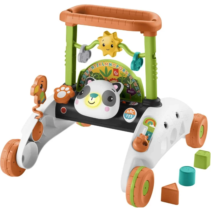 Fisher-Price HJY73 - 2-Seiten Panda-Lauflernwagen, mitwachsendes interaktives Spiel-Center mit über 100 Liedern, Geräuschen und Sätzen, Babyspielzeug für Kinder ab 6 Monaten – Bild 1